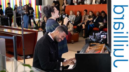 piano player in the lobby